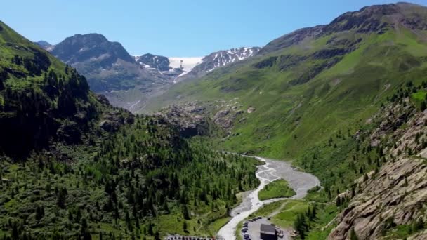 Prachtig Kaunertal in de Oostenrijkse Alpen - beroemde gletsjer in Oostenrijk — Stockvideo