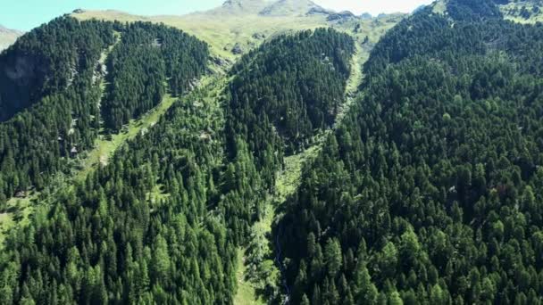 Όμορφη Κοιλάδα Kaunertal στις αυστριακές Άλπεις - διάσημο παγετώνα στην Αυστρία — Αρχείο Βίντεο