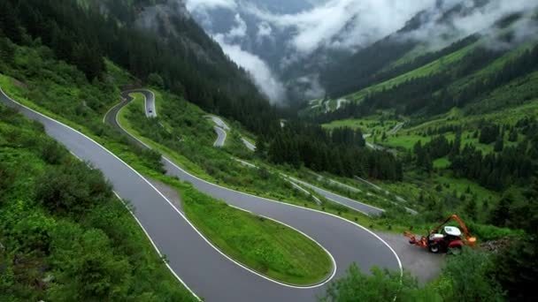 Avusturya 'da Silvretta High Alpine Yolu — Stok video
