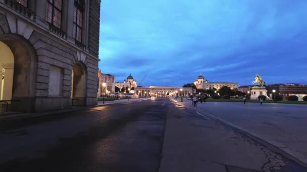 Palácio Viena Hofburg Marco Mais Famoso Cidade Vienna Áustria Agosto — Vídeo de Stock