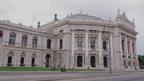 Slavné Vídeňské Burgtheater Národní Divadlo Městě Vídeň Rakousko Srpna 2021 — Stock video