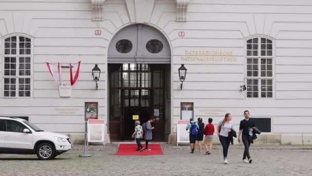 Parlament Wiedeńskim Pałacu Hofburg Najsłynniejszy Zabytek Miasta Wiedeń Austria Sierpnia — Wideo stockowe