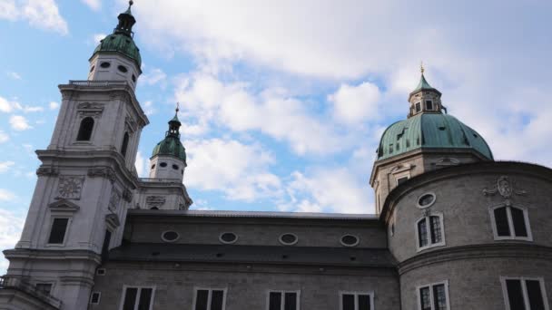 Catedral Salzburgo Casco Antiguo Fotografia Viaje — Vídeos de Stock