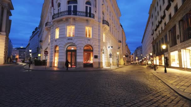 Vista Calle Casco Antiguo Viena Viena Austria Agosto 2021 — Vídeo de stock