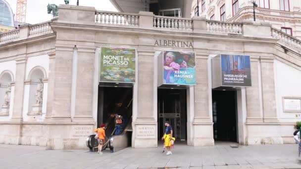 Μουσείο Albertina Στην Πόλη Της Βιέννης Vienna Αυστρια Αυγούστου 2021 — Αρχείο Βίντεο