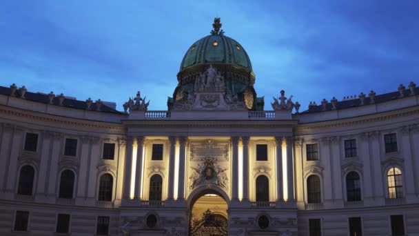 Wien Hofburg Imperial Palace Mest Kända Landmärke Staden Fotografi — Stockvideo