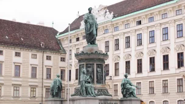 Palácio Imperial Viena Hofburg Marco Mais Famoso Cidade Vienna Áustria — Vídeo de Stock