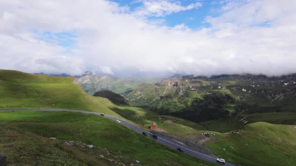 Spectacular Grossglockner High Alpine Road Στην Αυστρία Ταξιδιωτική Φωτογραφία — Αρχείο Βίντεο