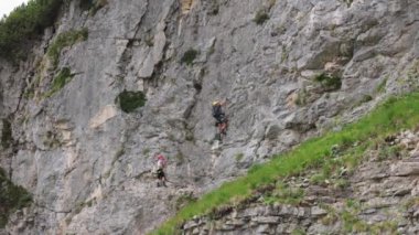 Avusturya Alpleri 'ndeki dağcılar - Altausya, AVUSTRIA, Avrupa - 1 Ağustos 2021