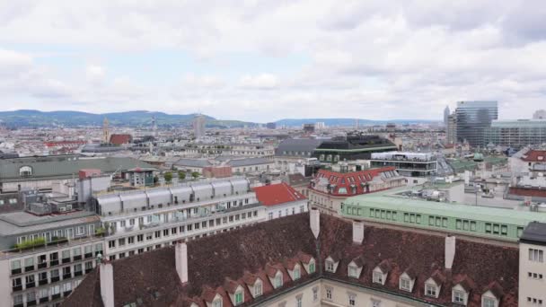 Uitzicht Stad Wenen Vanaf Top Van Stephans Kathedraal Reizen Foto — Stockvideo