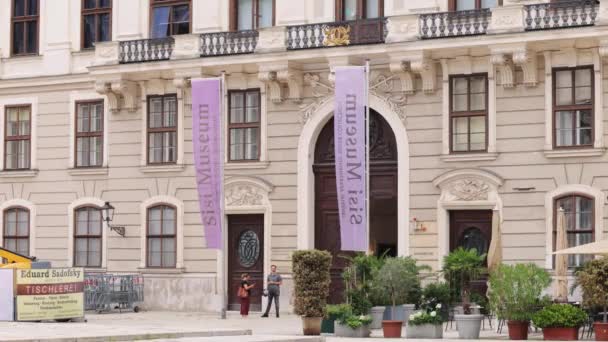 Císařský Palác Vídeň Hofburg Nejznámější Památka Městě Vídeň Rakousko Srpna — Stock video