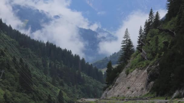 Дивовижні Краєвиди Типовий Краєвид Австрії Австрійські Альпи Подорожні Фотографії — стокове відео