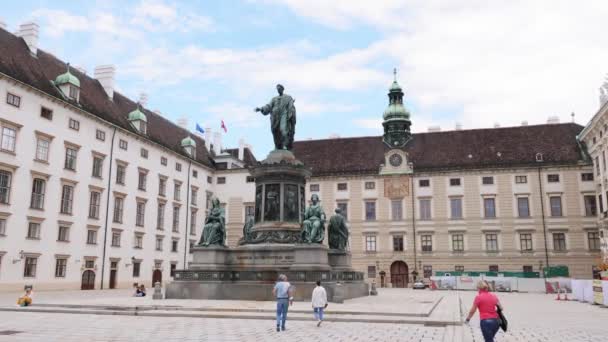 Wien Hofburg Imperial Palace Mest Kända Landmärke Staden Vienna Österrike — Stockvideo