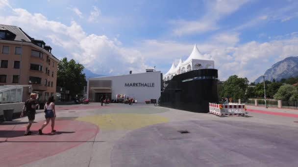 Plaza Del Mercado Ciudad Innsbruck Innsbruck Austria Julio 2021 — Vídeo de stock