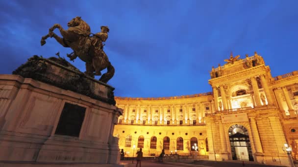 Wien Hofburg Imperial Palace Mest Kända Landmärke Staden Fotografi — Stockvideo