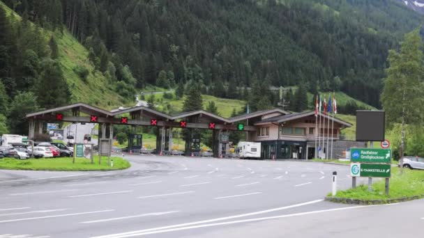 Útdíjszedő Állomás Grossglockner High Alpine Road Ausztriában Kaprun Ausztria August — Stock videók