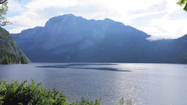 Nádherná Krajina Rakouských Alpách Ideální Pro Dovolenou Relaxaci Cestovní Fotografie — Stock video