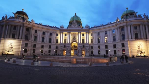 Pałac Hofburg Wiedniu Najsłynniejszy Zabytek Miasta Wiedeń Austria Sierpnia 2021 — Wideo stockowe