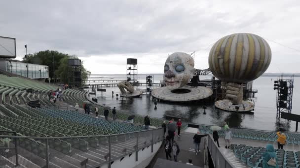 Rigoletto Flytande Scen Bodensjön Vid Bregenz Performing Arts Festival Bregenz — Stockvideo