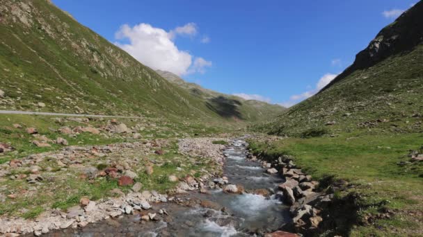 Berömda Timmelsjoch High Alpine Road Österrikiska Alperna Även Kallad Passo — Stockvideo