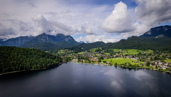 Vue Aérienne Sur Lac Altaussee Autriche Photographie Voyage — Photo