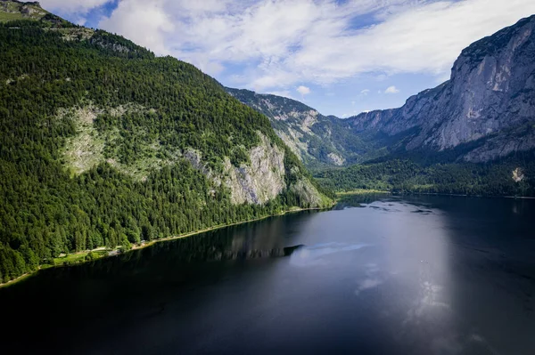 Αεροφωτογραφία Πάνω Από Λίμνη Altaussee Στην Αυστρία Travel Photography — Φωτογραφία Αρχείου