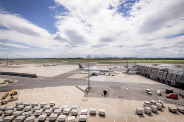 Viyana Havaalanı Viyana - Viyana, AVUSTRIA - 1 Ağustos 2021