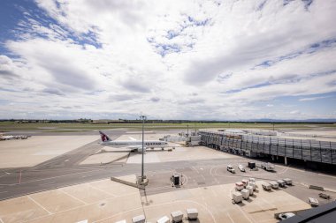 Viyana Havaalanı Viyana - Viyana, AVUSTRIA - 1 AĞUSTUSTOS, 2021