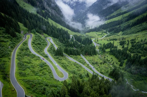 Bending Road Silvretta High Alpine Road Austria Montafon Travel Photography — Stock Photo, Image