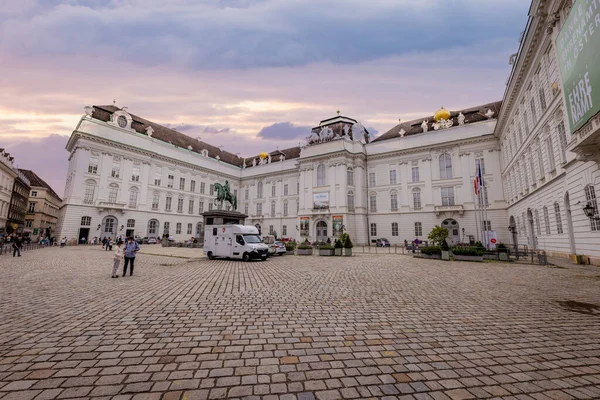 Plac Josefa Wiedeńskim Pałacu Hofburg Najsłynniejszy Zabytek Miasta Wiedeń Austria — Zdjęcie stockowe