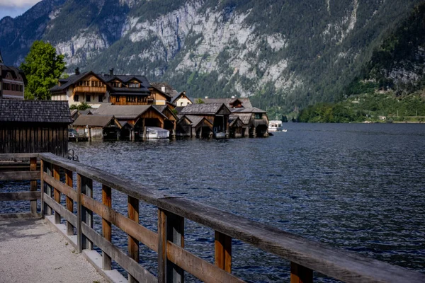 Avusturya Nın Ünlü Hallstatt Köyü Bir Dünya Mirası Alanı Seyahat — Stok fotoğraf