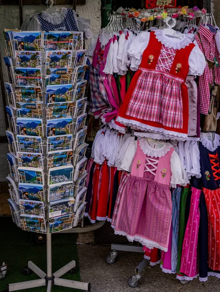 Österreichische Tracht Verkaufen Hallstatt Österreich Juli 2021 — Stockfoto