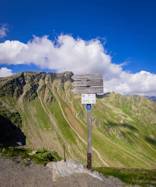 Słynny Timmelsjoch High Alpine Road Alpach Austriackich Zwany Również Passo — Zdjęcie stockowe