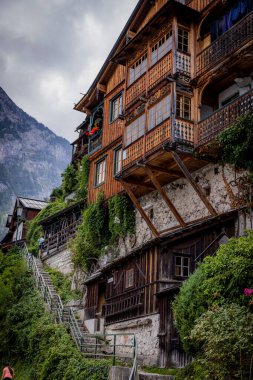 Avusturya 'nın ünlü Hallstatt köyü - bir dünya mirası alanı - seyahat fotoğrafçılığı