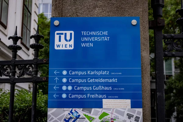 Universidad Técnica Viena Viena Austria Agosto 2021 — Foto de Stock