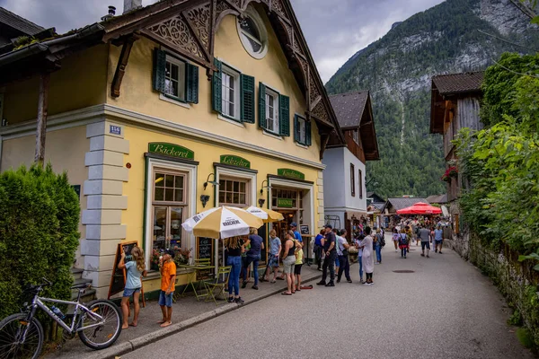 Berömd Hallstatt Österrike Världsarv Hallstatt Österrike Juli 2021 — Stockfoto