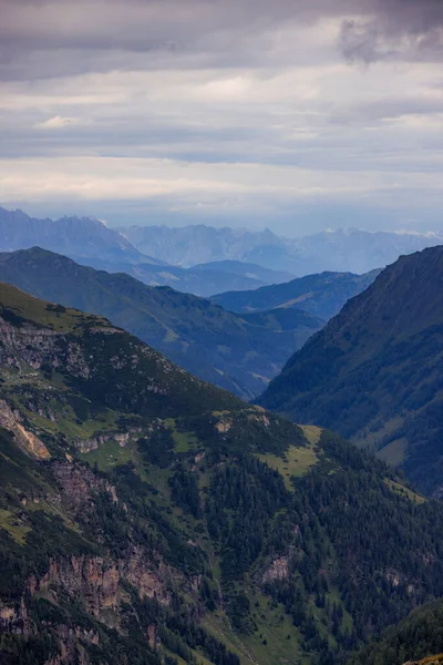 Pohled Grossglockner High Alpine Road Rakousku Přes Hory Cestovní Fotografie — Stock fotografie