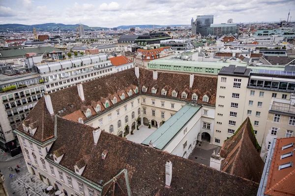 Blick Über Die Stadt Wien Von Der Spitze Des Stephansdoms — Stockfoto