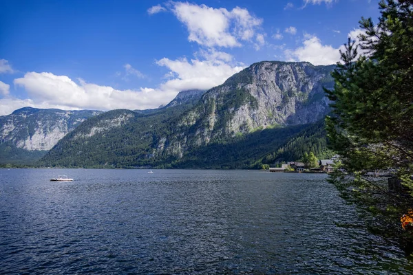 Maravilloso Lago Hallstatt Los Alpes Austríacos Fotografía Viaje —  Fotos de Stock