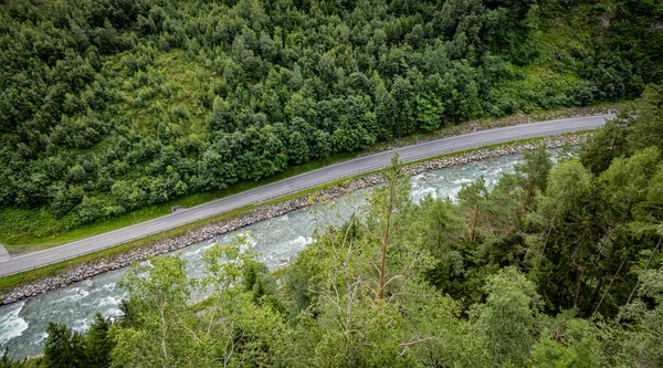 Street Valley Austrian Alps Ταξιδιωτικές Φωτογραφίες — Φωτογραφία Αρχείου