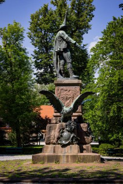 Avusturya 'daki Innsbruck Bergisel' de heykel - seyahat fotoğrafçılığı