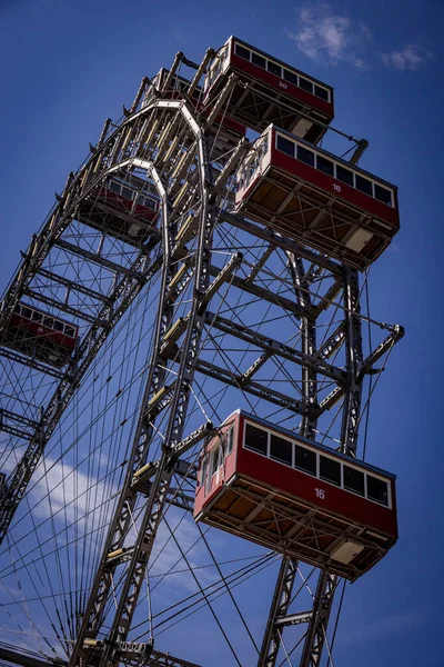 Vienna Ferris Wheel Prater Entertainment Park Vídeň Rakousko August 2021 — Stock fotografie