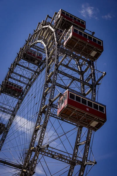 Historic Giant Wheel Vienna Сайті Prater Entertainment Park — стокове фото