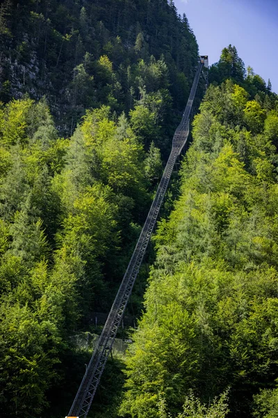 Kabelbil Till Toppen Hallstatt Österrike Fotografi — Stockfoto