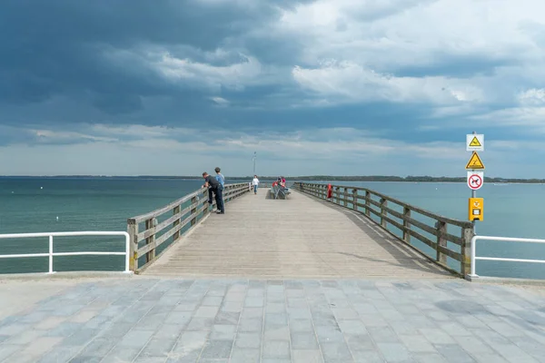 Famous Travemunde Beach Baltic Sea Lubeck Germany May 2021 — Stock Photo, Image