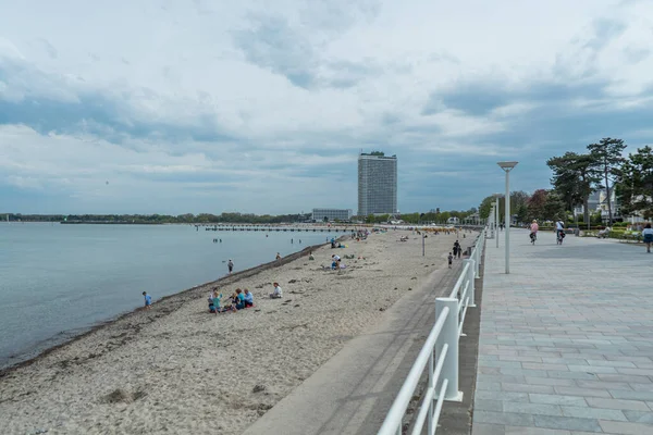 Famous Travemunde Beach Baltic Sea Lubeck Germany May 2021 — Stock Photo, Image