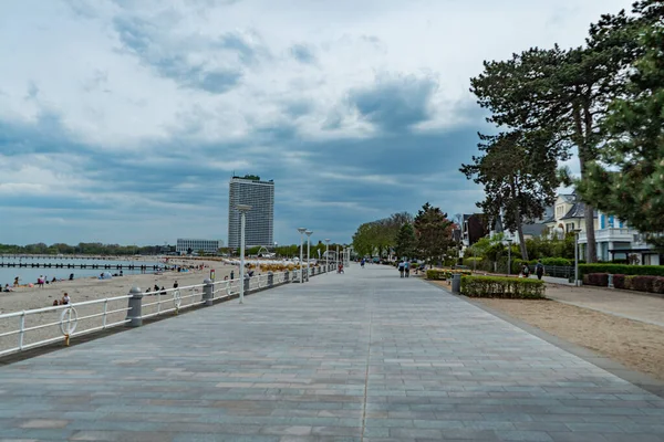 Beroemd Travemundestrand Aan Oostzee Lubeck Duitsland Mei 2021 — Stockfoto