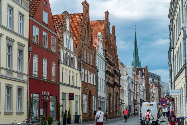 Historic Buildings City Center Lubeck Unseco World Heritage Site Lubeck — Stock Photo, Image