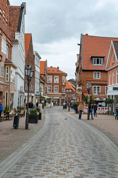 Zona Pedonal Histórica Cidade Luneburg Alemanha Lueneburg Alemanha Maio 2021 — Fotografia de Stock