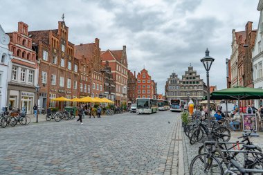 Luneburg Almanya Tarihi Şehri - LUENEBURG, Almanya - 10 Mayıs 2021